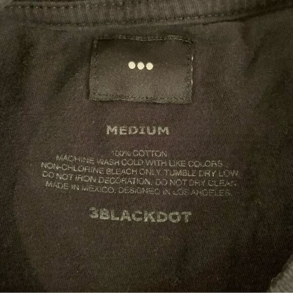 Happy Burger graphic black short sleeve three dots tshirt men’s medium - Picture 4 of 8